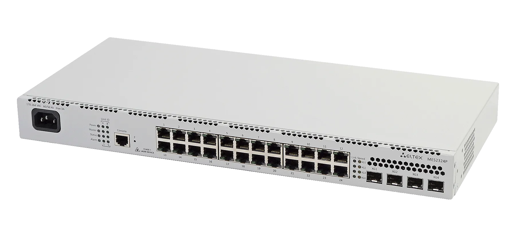 Ethernet-коммутатор MES2324P-DC, 24xPoE/PoE+ (1G) + 4x1G/10G SFP+, L3, 48V DC